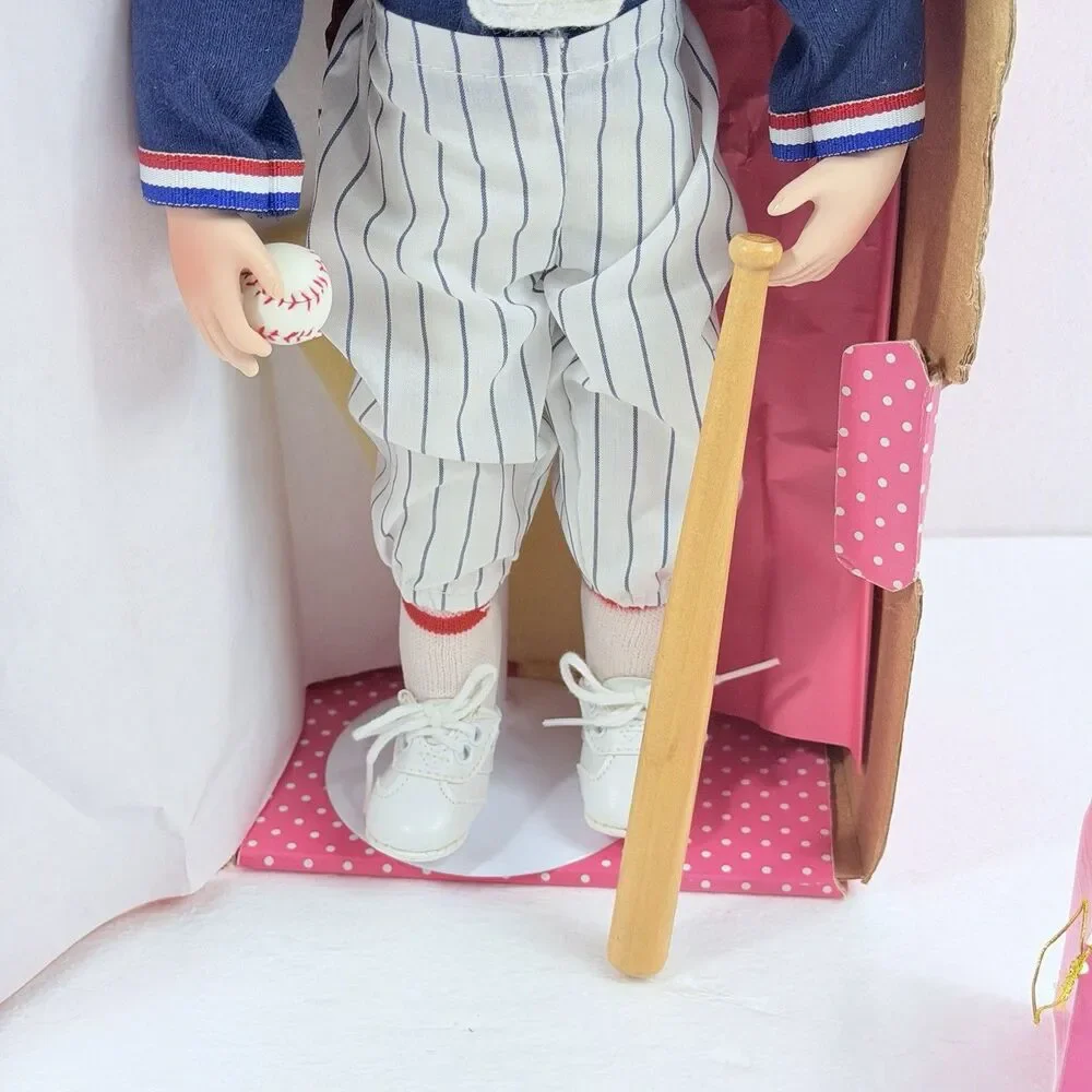 Vintage Paradise Galleries Sam Baseball Porcelain Doll Treasury Collection W COA